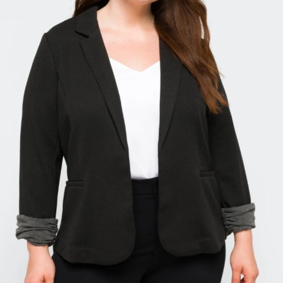 Skies Are Blue Jackets & Coats Skies Are Blue Asa Knit Blazer Size
